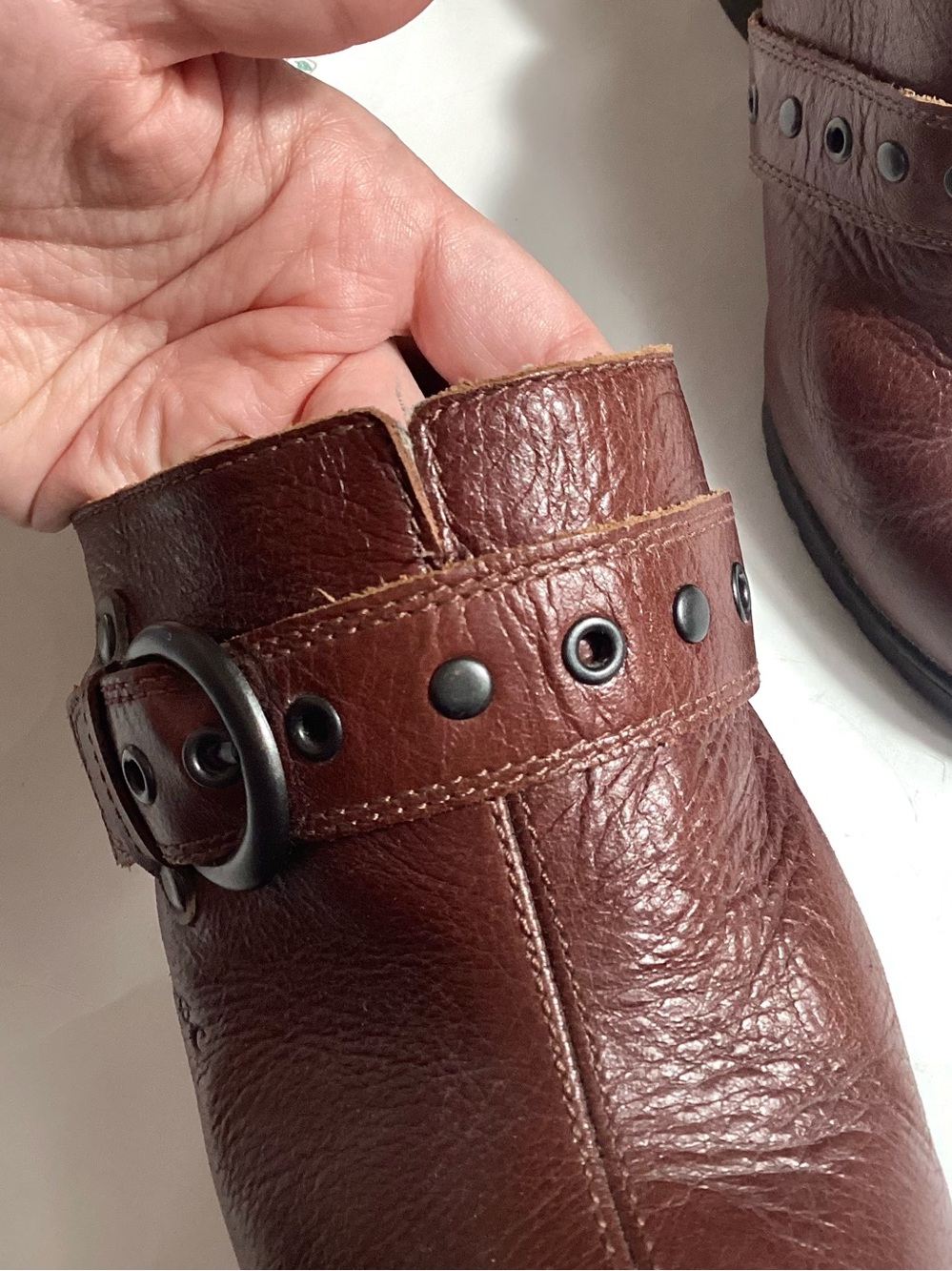 Born BOC Y2K Buckle Strap Leather Heeled Clog Mules 8/39 - Picture 11 of 16